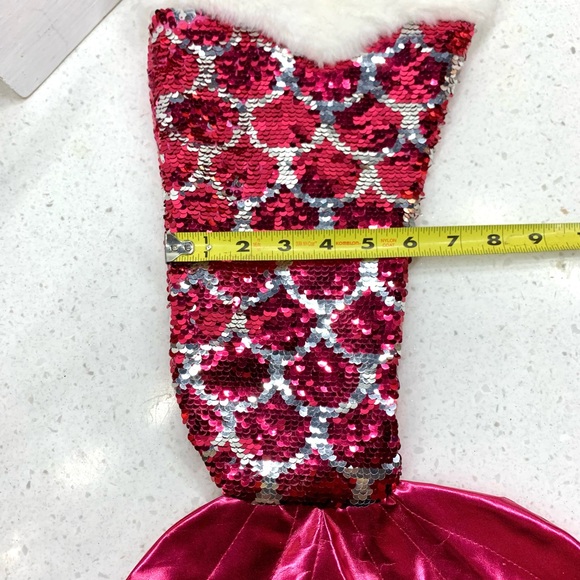 Mermaid Christmas Stocking Pink Sequin - Picture 6 of 8